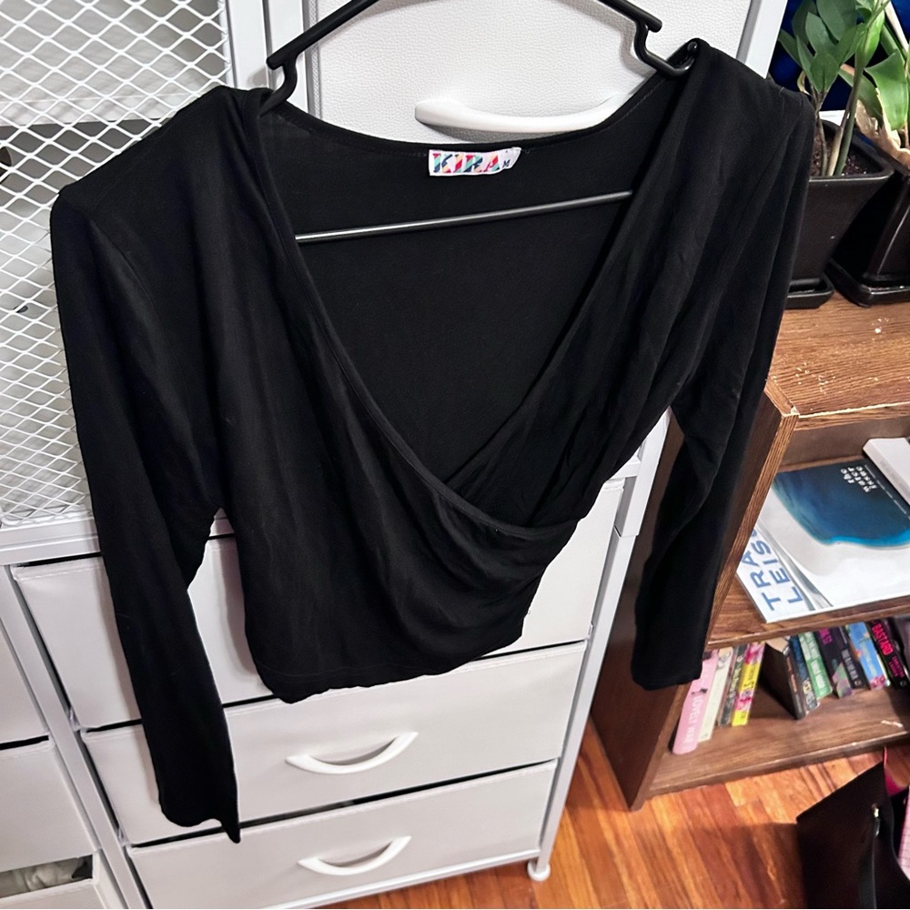 Black Wrap Top